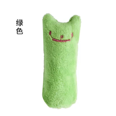 Juguetes de hierba gatera para rechinar los dientes, divertido juguete interactivo de peluche para gatos, juguete vocal para masticar gatitos, garras, mordedura de pulgar, menta para gatos