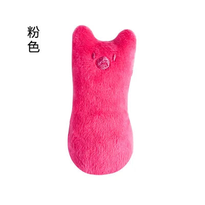 Juguetes de hierba gatera para rechinar los dientes, divertido juguete interactivo de peluche para gatos, juguete vocal para masticar gatitos, garras, mordedura de pulgar, menta para gatos