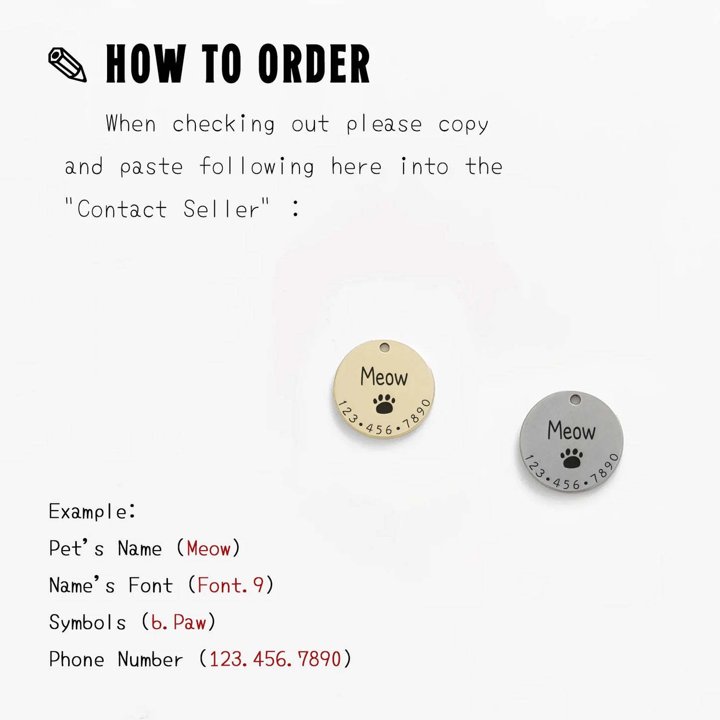 Collar con placa de identificación personalizada para perro, gato, cadena grabada personalizada, suministros para etiquetas con nombre.