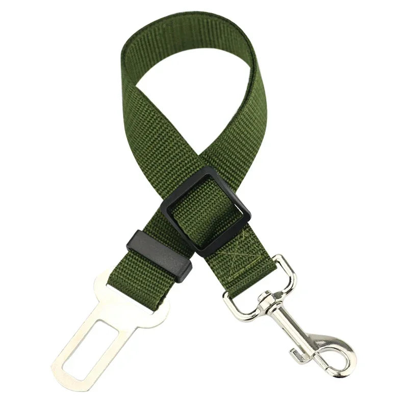 Cinturón de seguridad ajustable para mascotas, gatos y perros, arnés para coche, clip de correa, palanca de seguridad, collares de tracción, accesorios para perros.