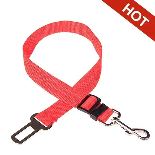 Cinturón de seguridad ajustable para mascotas, gatos y perros, arnés para coche, clip de correa, palanca de seguridad, collares de tracción, accesorios para perros.
