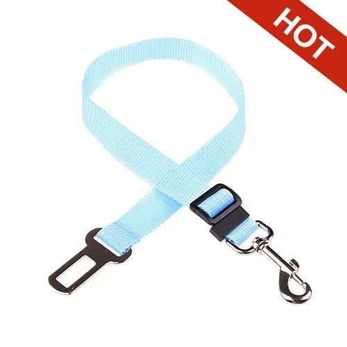 Cinturón de seguridad ajustable para mascotas, gatos y perros, arnés para coche, clip de correa, palanca de seguridad, collares de tracción, accesorios para perros.