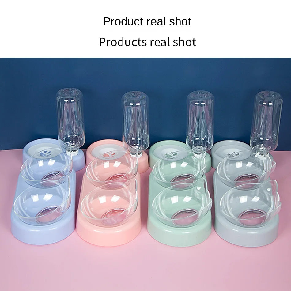 Artículos para mascotas. Comederos elevados para perros y gatos. Comederos dobles duraderos para perros y gatos. Artículos elevados para comer y beber.