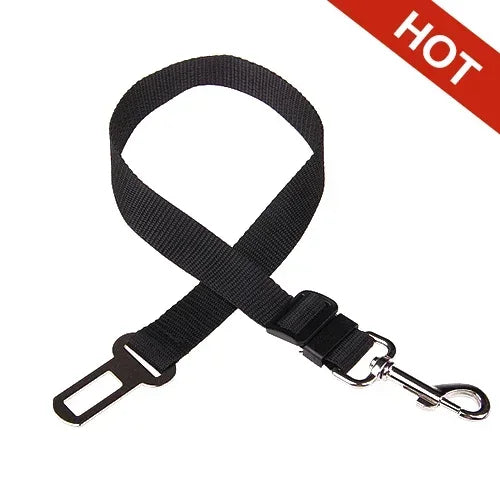 Cinturón de seguridad ajustable para mascotas, gatos y perros, arnés para coche, clip de correa, palanca de seguridad, collares de tracción, accesorios para perros.