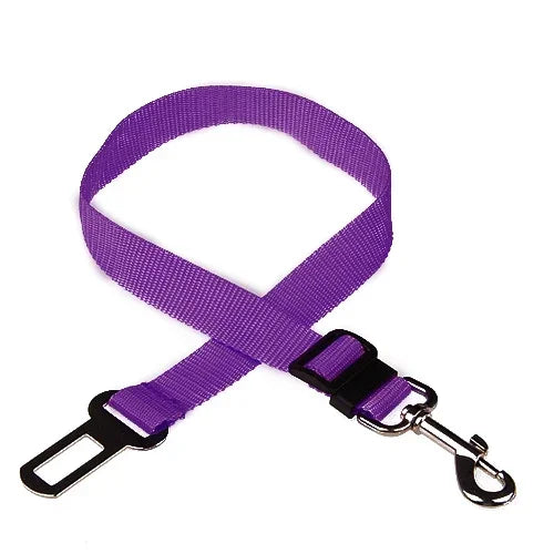 Cinturón de seguridad ajustable para mascotas, gatos y perros, arnés para coche, clip de correa, palanca de seguridad, collares de tracción, accesorios para perros.