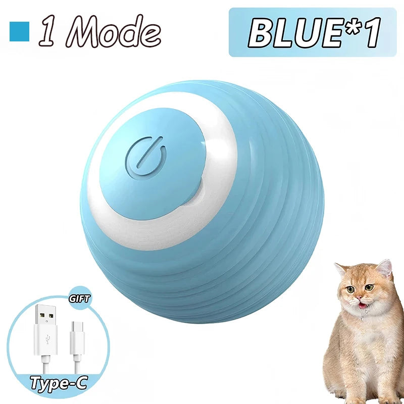 2 pelotas interactivas para gatos, automáticas, con cola falsa, recargables, inteligentes, eléctricas, para entrenamiento de gatos, imitando ratones.